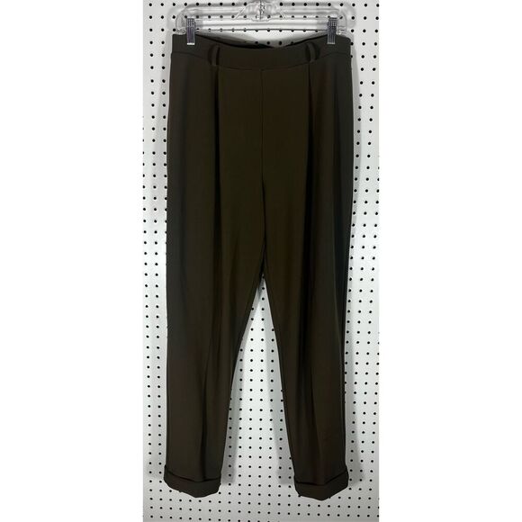 Joseph Ribkoff pleated cuffed hem pants size 10